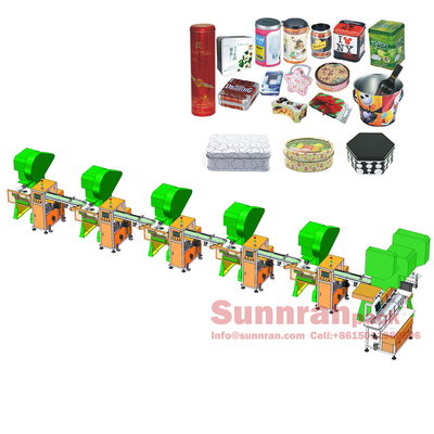 Tin Container Lid Bottom Making Machine For  Decorative Can Making