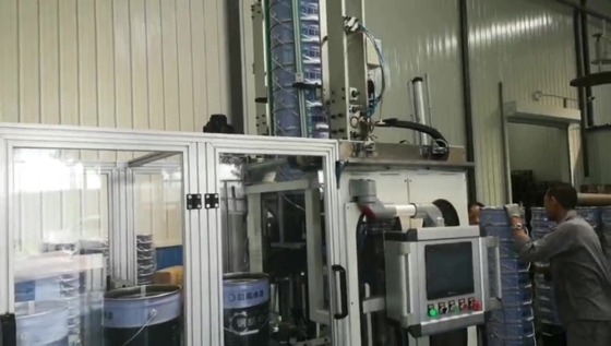 Palettierungsmaschine des Stahleimers für das Verpacken des konischen Eimers 10-25L